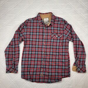 Legendary Whitetails Buck‎ Camp red plaid long sleeve flannel men's L